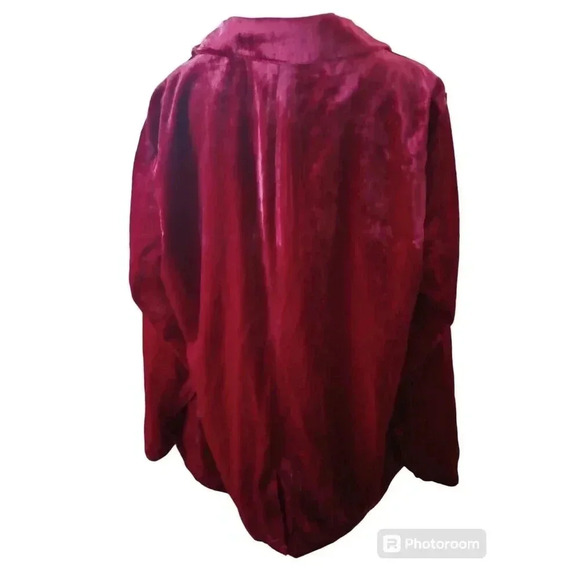 Torrid Velvet Blazer Longline Jacket Red Classic Holiday Party NWT Size 1X - Picture 2 of 6